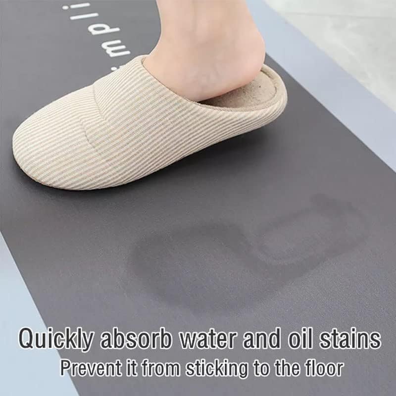 2-piece waterproof memory foam kitchen mat set