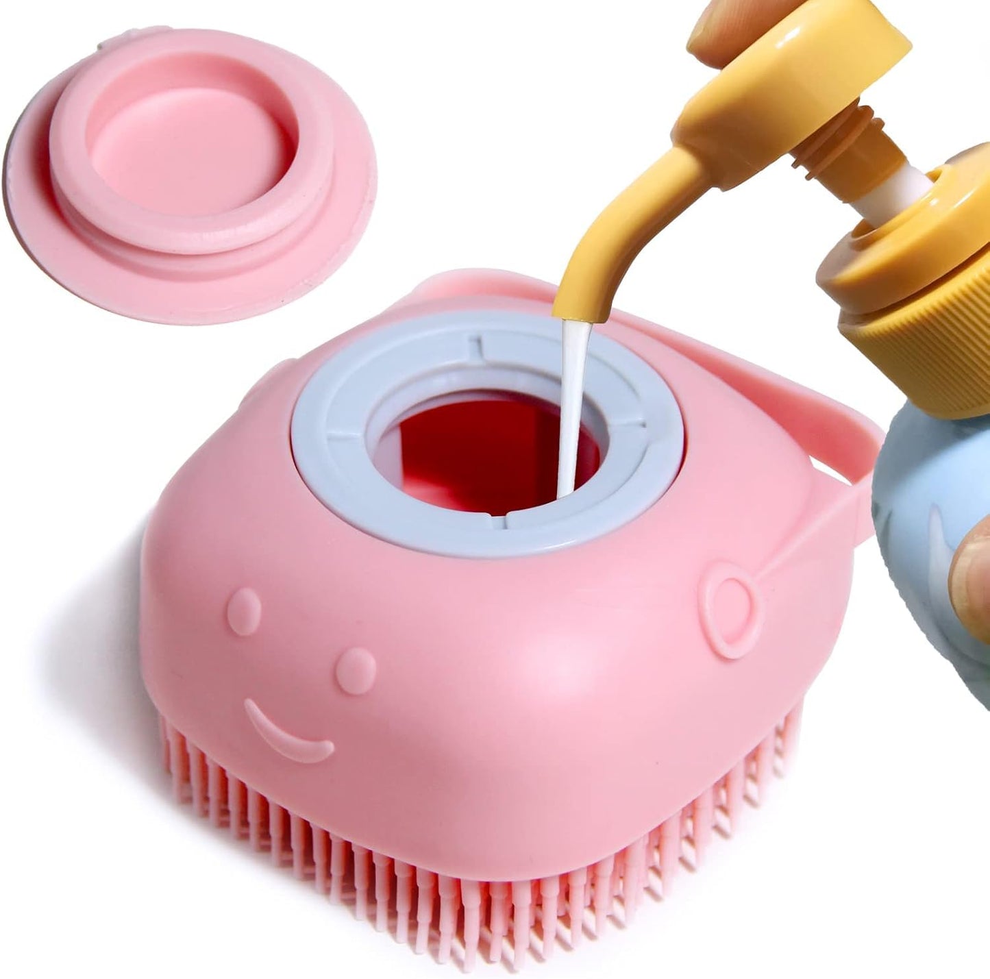 Soft Silicone Bath Body Brush + Body Scrubber + Bath Sponge Pack of 3