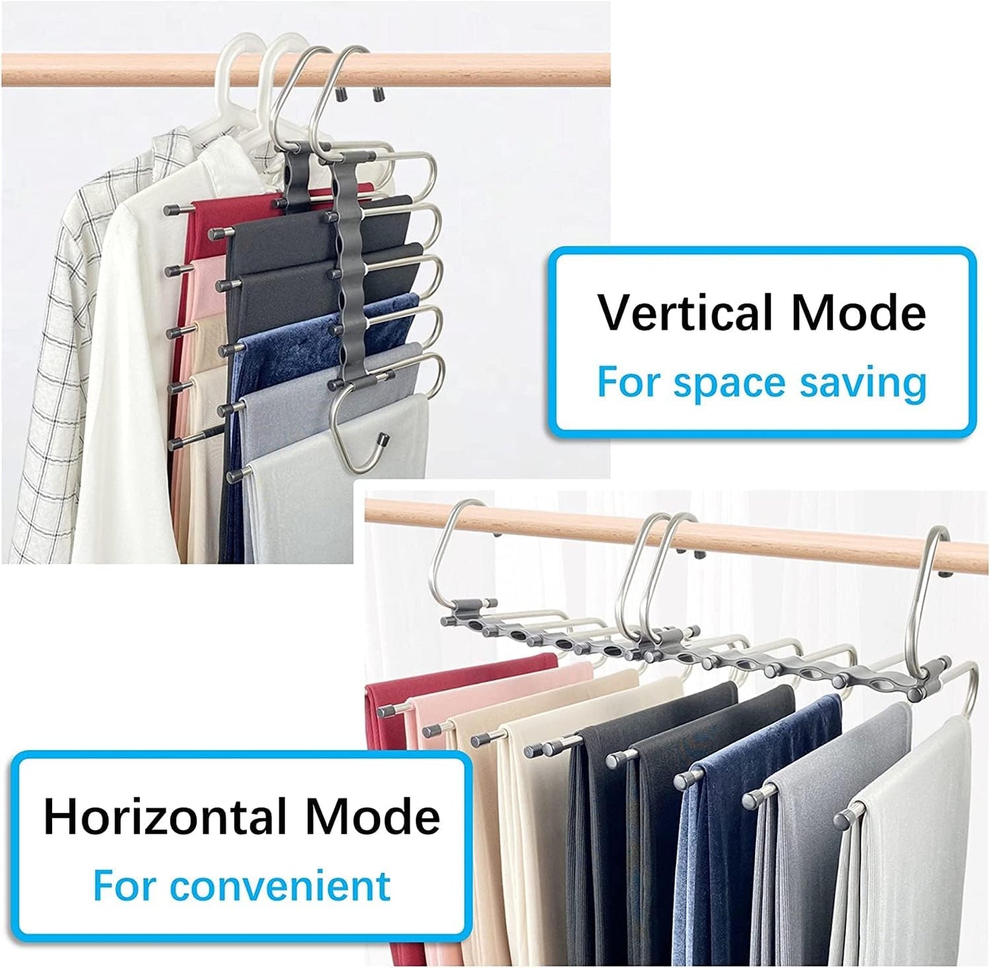 5 in 1 Stainless Steel Foldable Hangers