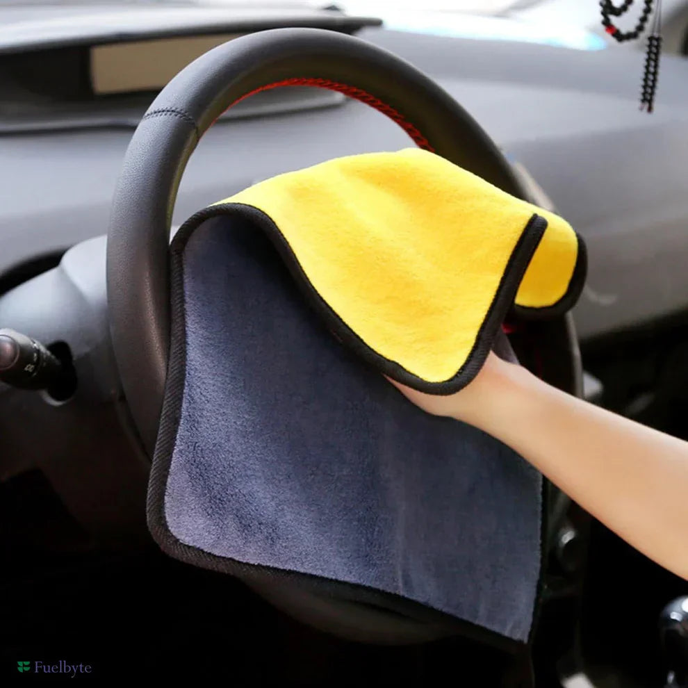 Pack of 8 Microfiber Car Duster & Complete Car Cleaning Kit – Brushes, Cloth, Polish, Shampoo & Glass Cleaning Tablets
