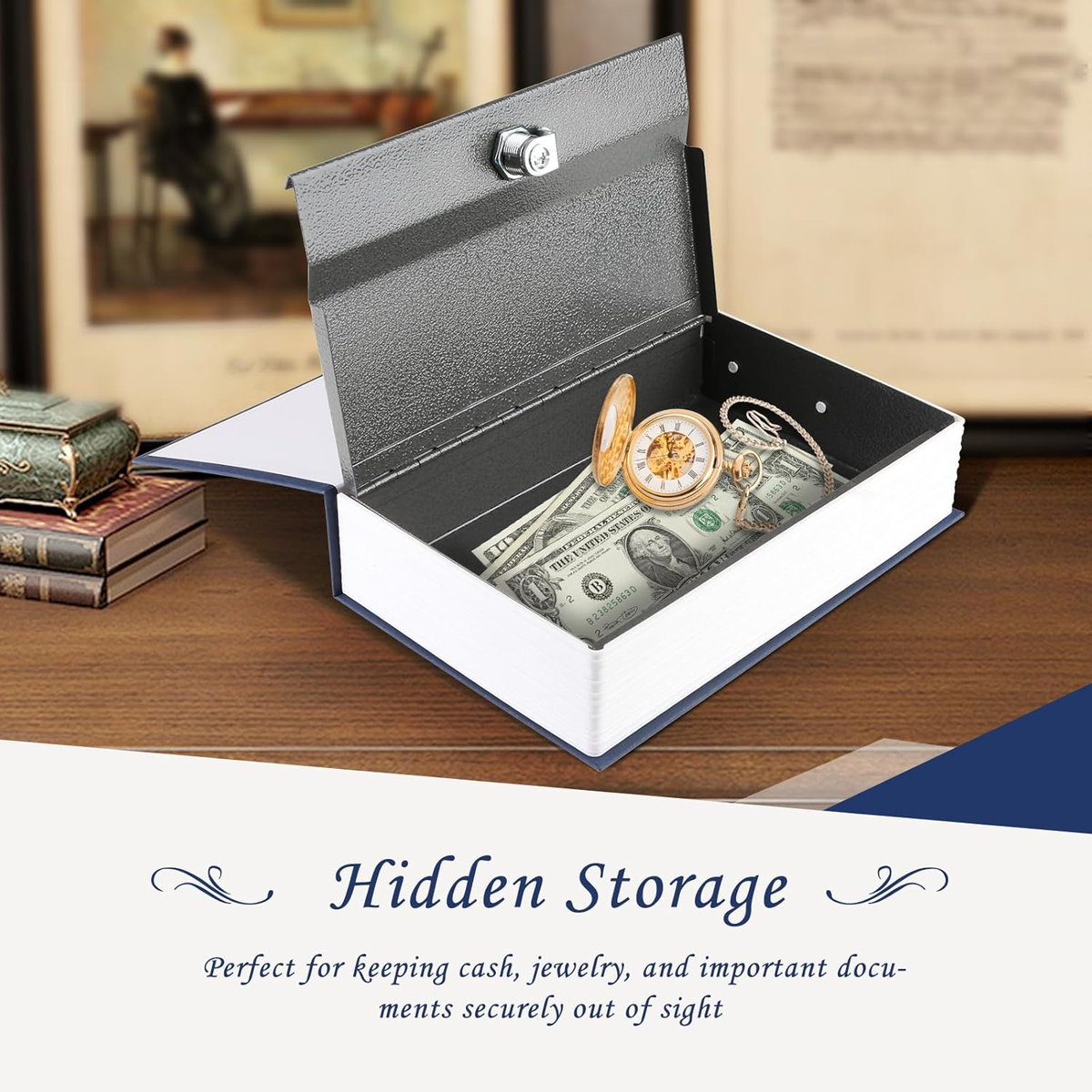 🔐📚 The Ultimate Secret Book Locker 📖🔐 + 🎁 FREE Superhero Keychain (Worth ₹300!), Disguised Valuable Asset ⭐⭐⭐⭐